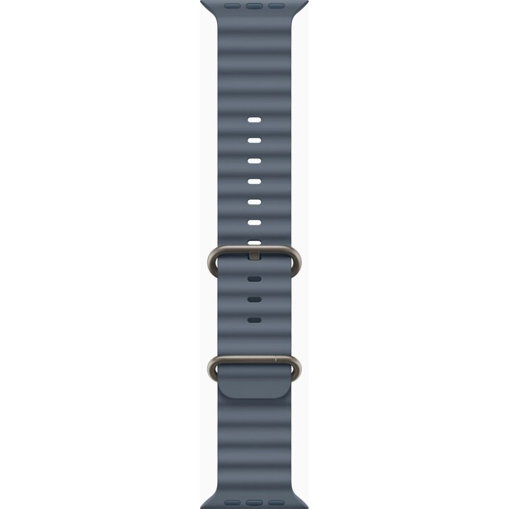 Apple Watch Ultra 3 GPS Cellular 49 mm Gehäuse aus natürlichem Titan mit nautischblauem Ozeanarmband