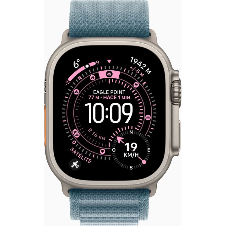 Apple Watch Ultra 3 GPS Cellular 49mm Natural Titanium Case with Light Blue Alpine Loop - Size L
