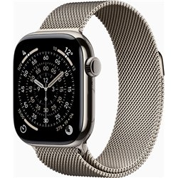 Apple Watch Series 11 GPS Cellular 42mm Natural Titanium Case with Natural Milanese Loop - One Size