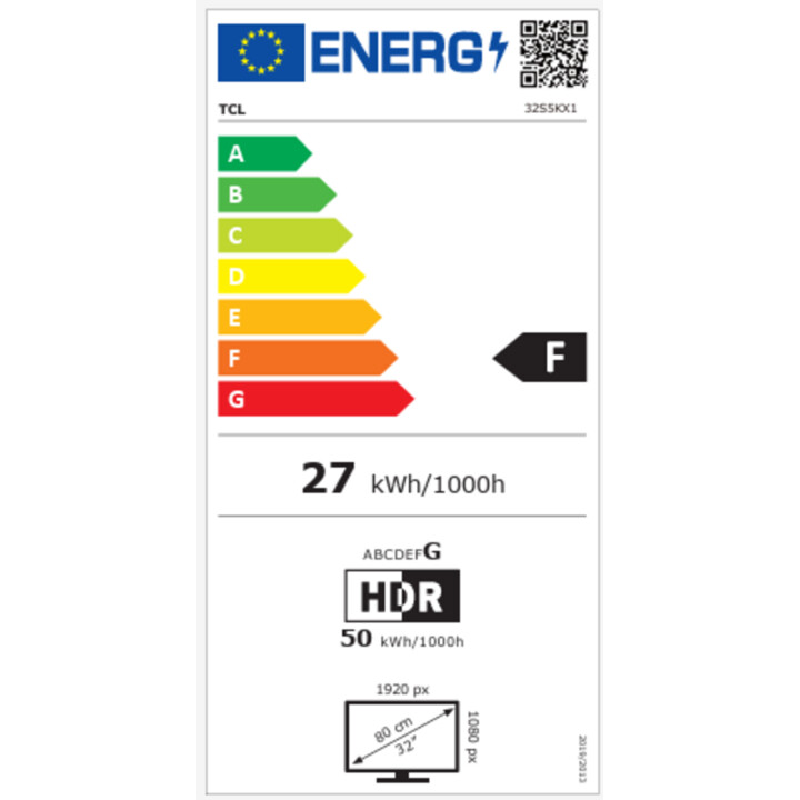 Tcl 32S5K 32" Full HD Qled Smart Tv Wifi Schwarz