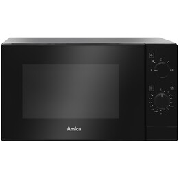 Amica AMMF20M1B, 20L 700W compact microwave oven with intuitive controls and quick defrost, Black