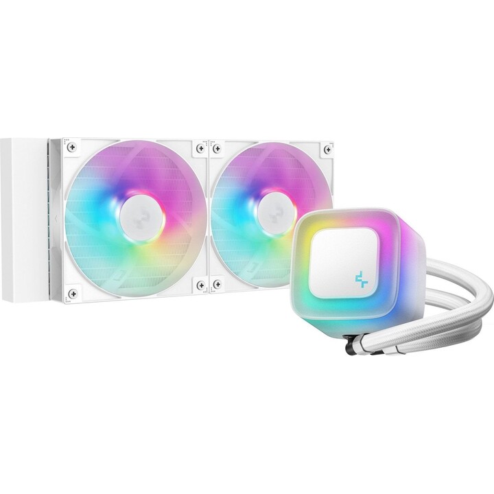 DeepCool LE240 V2 Raffreddatore per CPU a liquido, radiatore da 240 mm, ventola ARGB preinstallata da 2x 120 mm