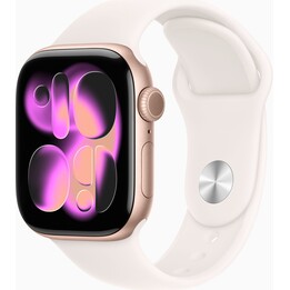 Apple Watch Series 11 GPS Cellular Cassa in alluminio oro rosa da 42 mm con cinturino sportivo rosa cipria - Taglia S/M