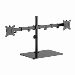 Gembird MS-D2ST-01 Soporte de escritorio para dos monitores (giratorio, inclinable, giratorio), 17”-32”, hasta 9 kg, negro