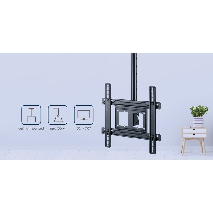 Gembird CM-70ST-01 TV stand 177.8 cm (70") Black
