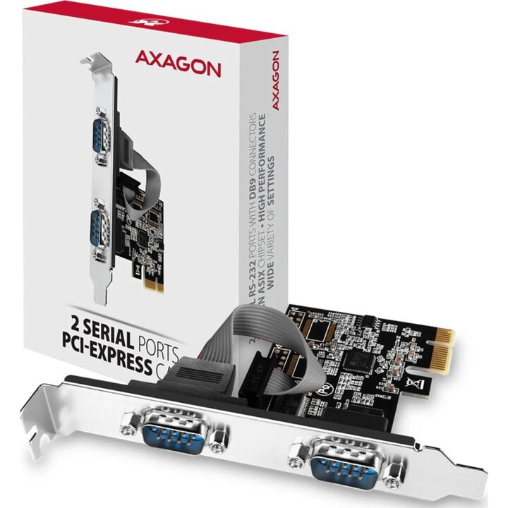 Axagon PCEA-S2N Schnittstellenkarte/Adapter Eingebaut RS-232