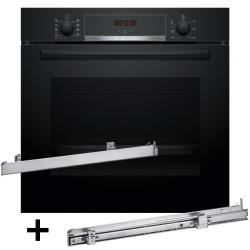 Horno BOSCH HBA514BB3 + Guías telescópicas de 1 nivel BOSCH HEZ538000