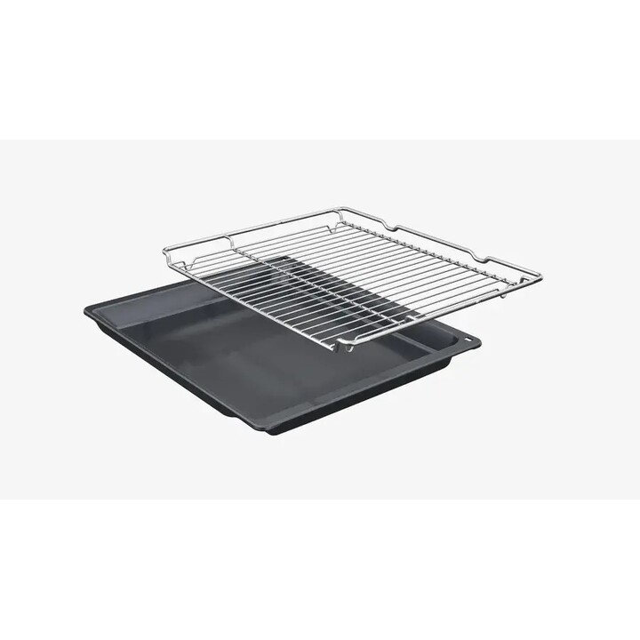 Bosch HBA514BB3, Multifunktionsbackofen mit 1-stufiger Teleskopführung HEZ538000 für sicheren Zugriff, Schwarz
