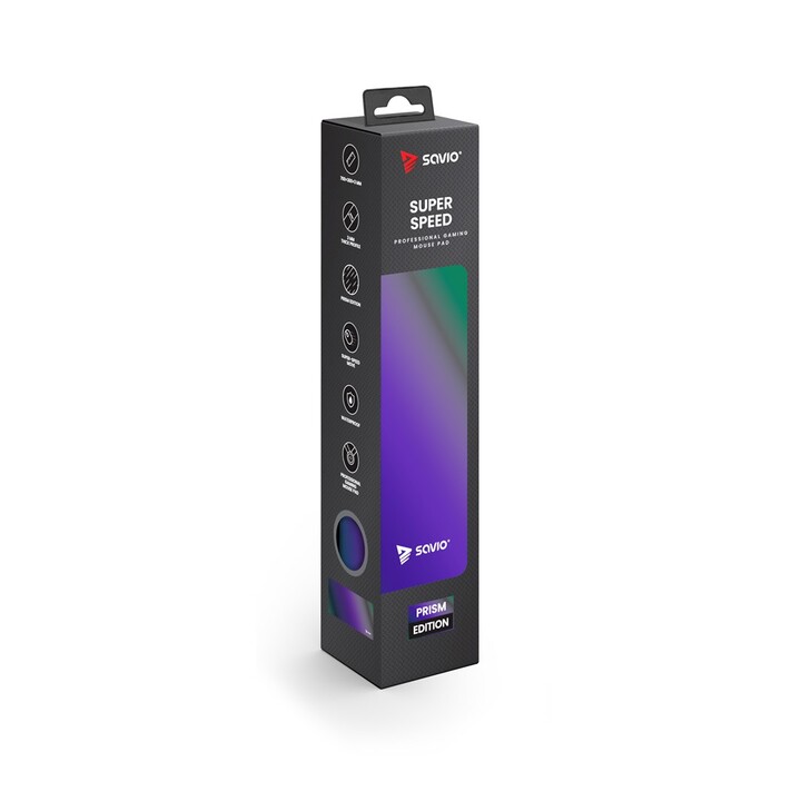 Savio Super Speed L - Prism Edition Alfombrilla de ratón para juegos Púrpura