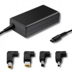 Qoltec 51761 Adaptador de corriente diseñado para Lenovo | 65W | 4 enchufes | + cable de alimentación