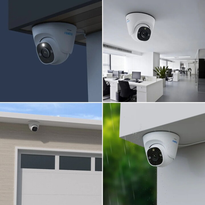 Câmera de vigilância branca Reolink P344, IP67 à prova de intempéries