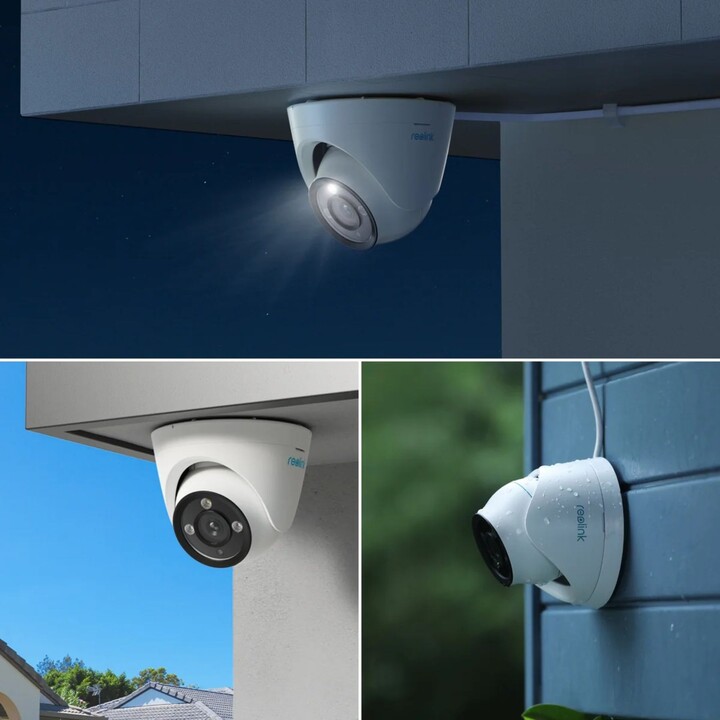 Telecamera IP di sicurezza Reolink P434 4K con visione notturna a colori, bianca