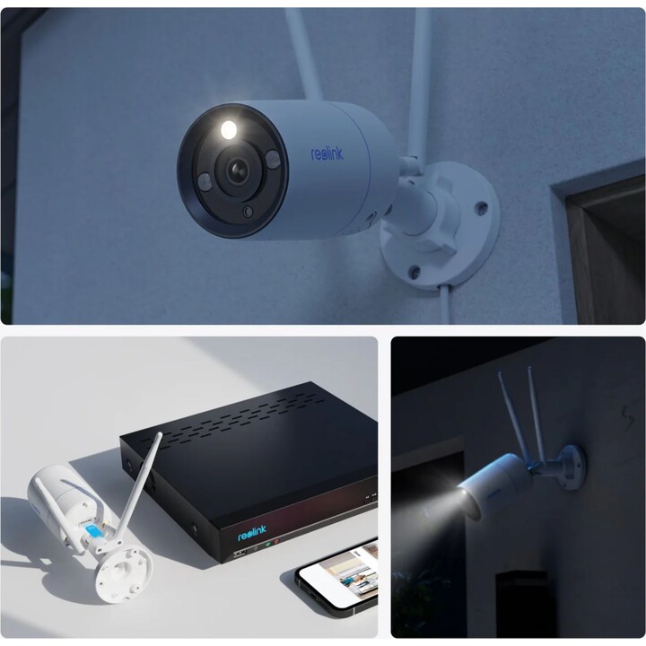 Caméra de surveillance Reolink W330 4K WiFi 6, vitesse plus élevée et plus grande stabilité, blanc