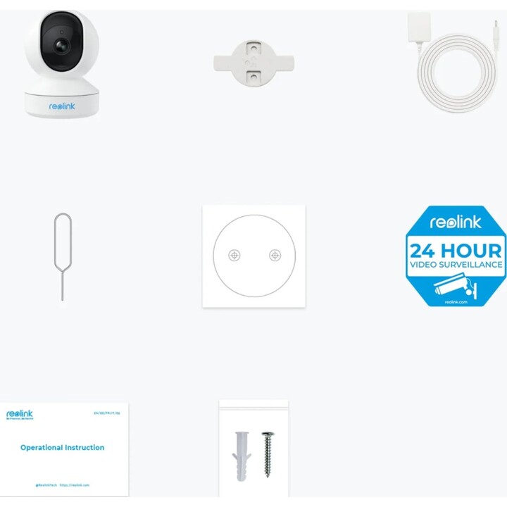 Caméra IP WiFi Reolink E320 3MP avec vision nocturne et commande vocale Alexa/Google