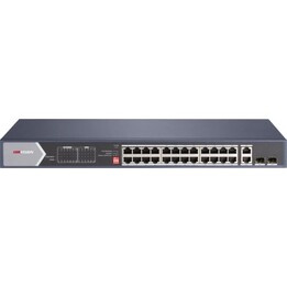 Capacità di commutazione dello switch PoE non gestito L2 a 28 porte Hikvision 56 Gbit/s