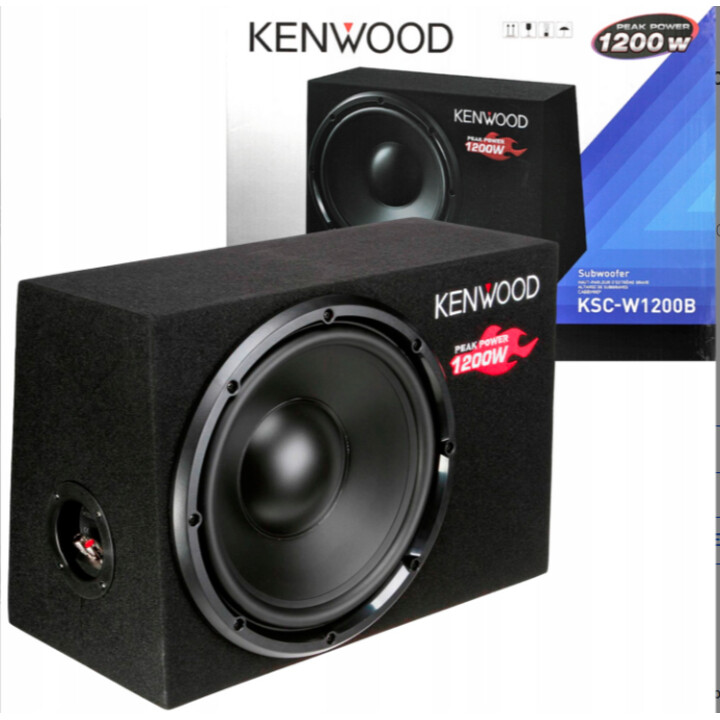 Subwoofer para carro Kenwood KSC-W100B, 1200 W, 30 cm