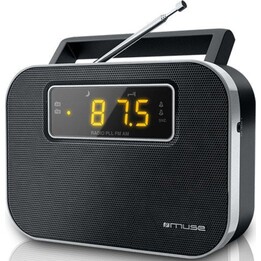Rádio analógico FM/AM portátil preto Muse M-081R com alto-falante embutido
