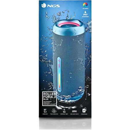 NGS ROLLER FURIA 3 Enceinte stéréo portable Bleu 30 W