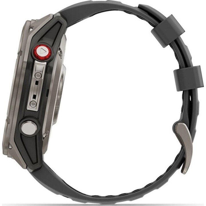 Garmin Fēnix 8 Pro 51 mm AMOLED Zafiro Grau Titan mit schwarzem Silikongehäuse