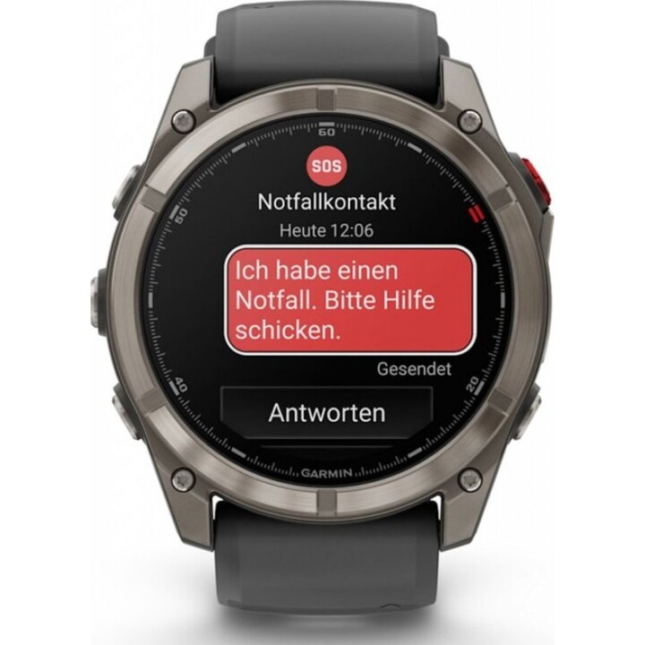 Garmin Fēnix 8 Pro 51 mm AMOLED Zafiro Gris Titanio con correa de Silicona Negra