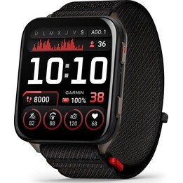 Garmin Venu X1 8.4 cm (2") AMOLED Digital 396 x 484 Pixels Tacti Screen Gray Titanium Case Black Nylon Strap