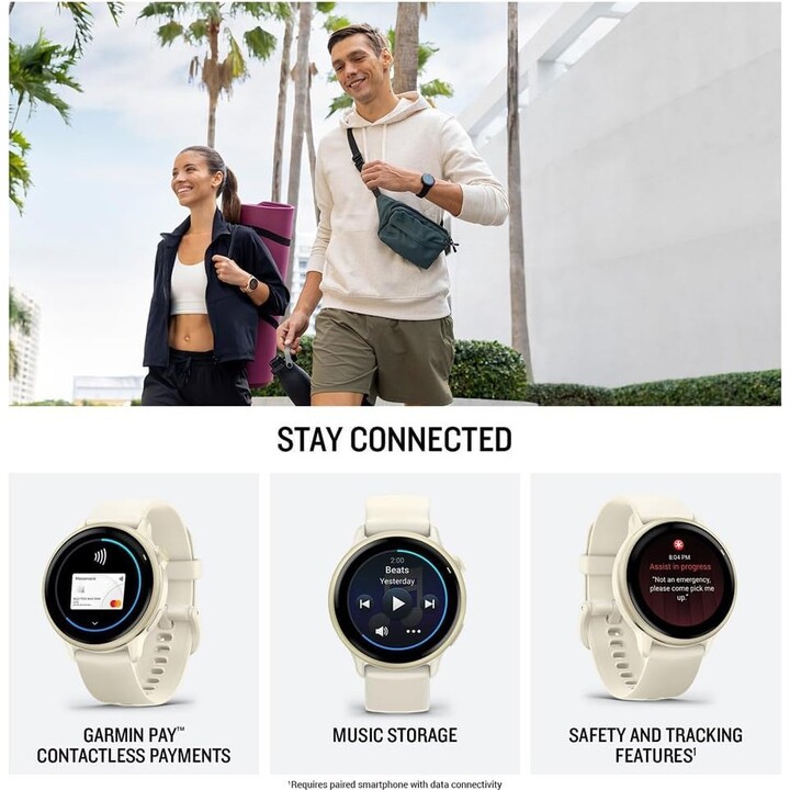 Garmin Vívoactive 6 3.05 (1.2") AMOLED 30.4 mm Digital 390 x 390 pixels Ecrã táctil GPS Branco
