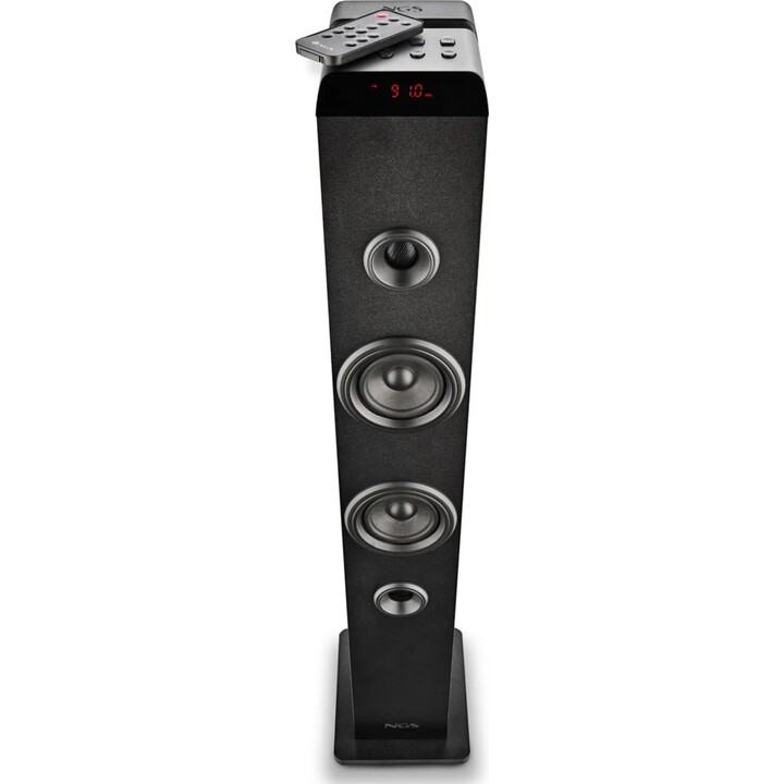 NGS Skycharm Pro 50W Sound Tower, Streaming Function, Microphone Input, Black