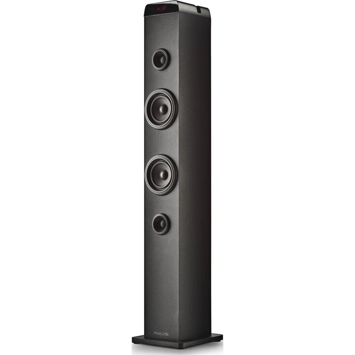 NGS Skycharm Pro 50W Sound Tower, Streaming Function, Microphone Input, Black