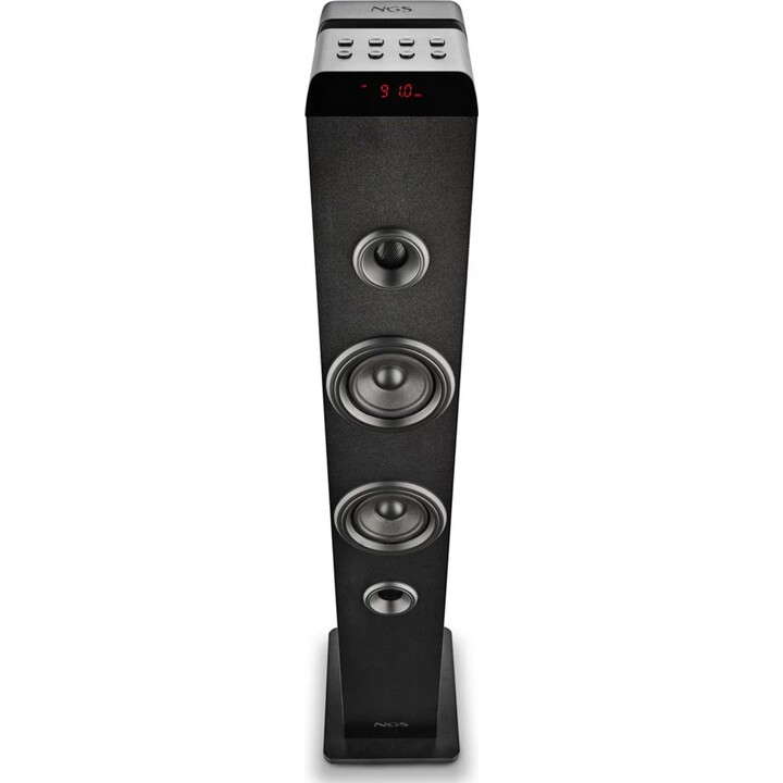 NGS Skycharm Pro 50W Sound Tower, Streaming Function, Microphone Input, Black