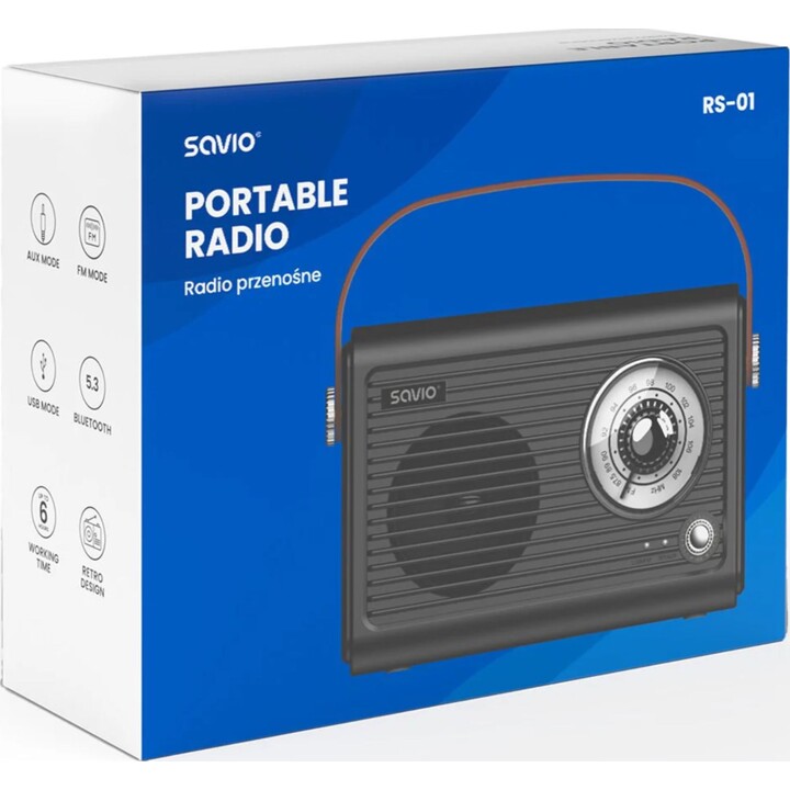 Savio Rs-01 Radio analogica portatile Nera 3 W