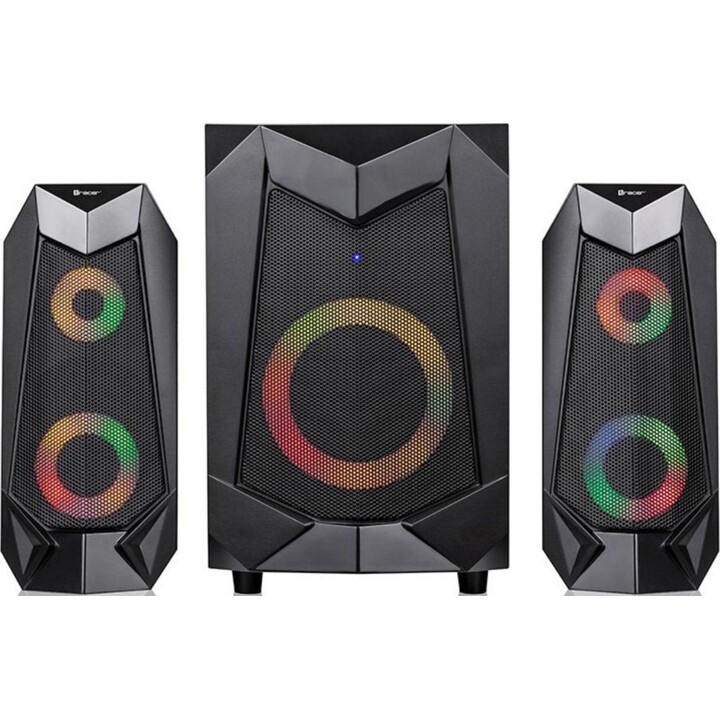 Altavoces Tracer 2.1 Bt Hi-Cube RGB 20W, Negro, Retroiluminados