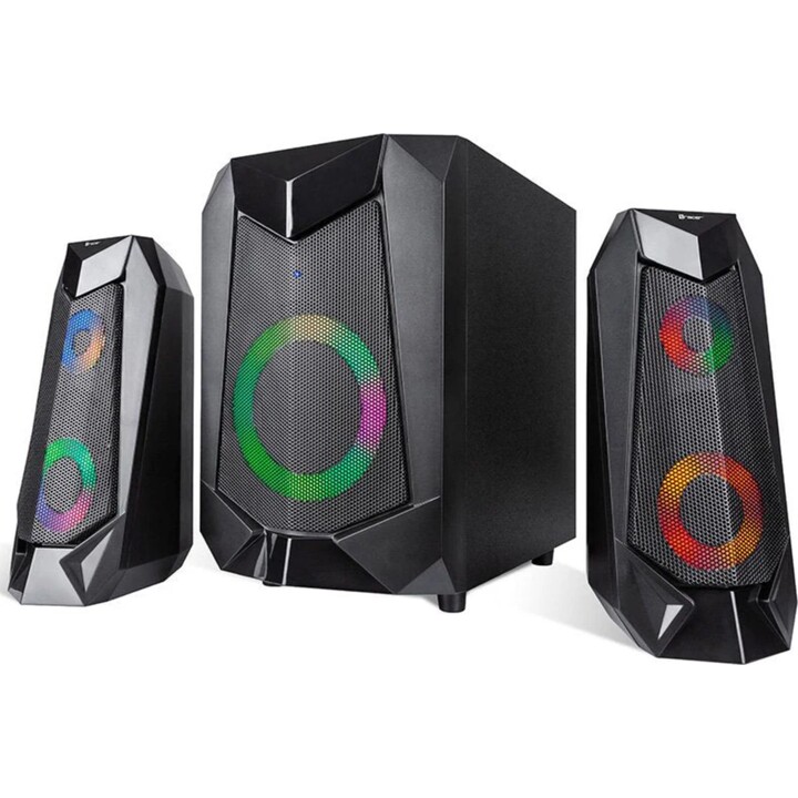 Altavoces Tracer 2.1 Bt Hi-Cube RGB 20W, Negro, Retroiluminados