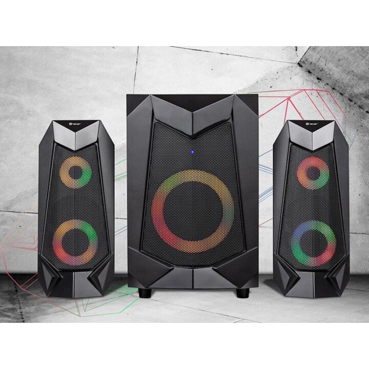 Altavoces Tracer 2.1 Bt Hi-Cube RGB 20W, Negro, Retroiluminados