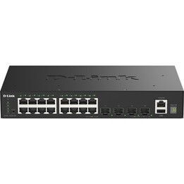 D-Link DGS-1530-20/E conmutador gestionado Gigabit apilable 20 puertos negro