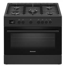 Cocina mixta de gas y electricidad Ravanson KWGE-K90 Cheff Modern Black (negro)