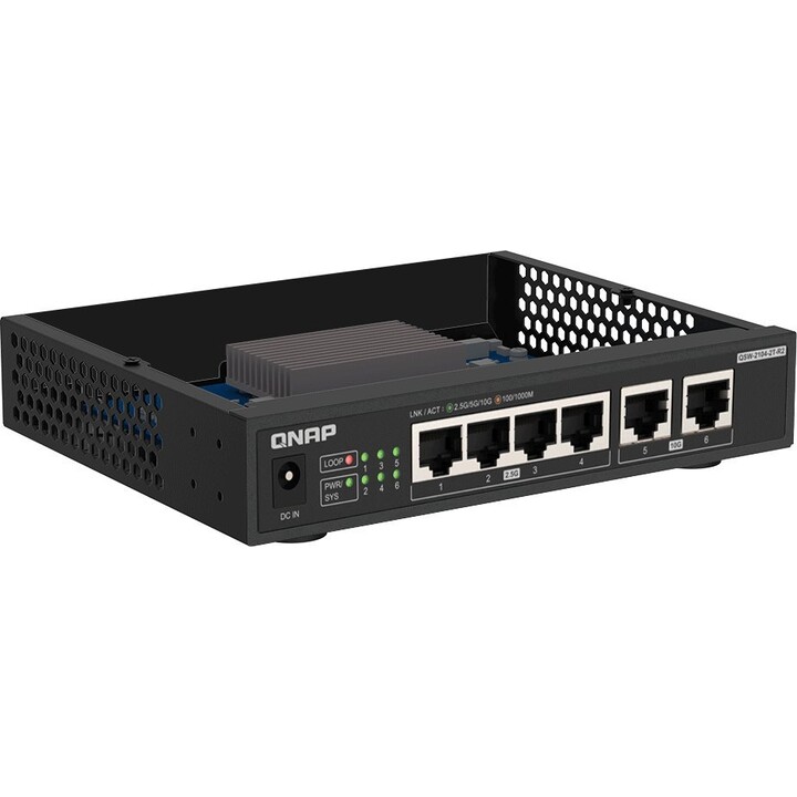 QNAP QSW-2104-2T-R2 unmanaged Desktop-Switch schwarz