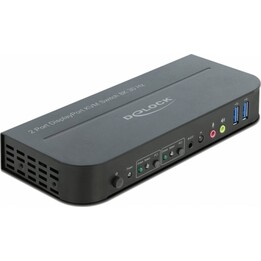 DELOCK DisplayPort 1.4 8K 30Hz KVM Switch with USB 3.0 and Audio