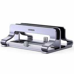 Ugreen Vertikaler Ständer für 2 Geräte Ugreen LP258 aus Aluminium für Laptop und Tablet – silberfarben