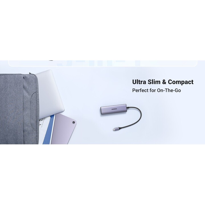 Ugreen 15596 laptop-dockingstation & portreplikator Kabelgebunden USB 3.2 Gen 1 (3.1 Gen 1) Type-A + Type-C Aluminium