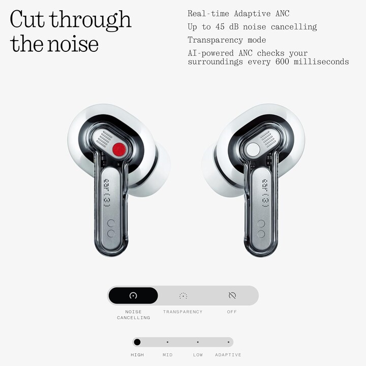 Nothing Ear (3) auricolari wireless bianchi