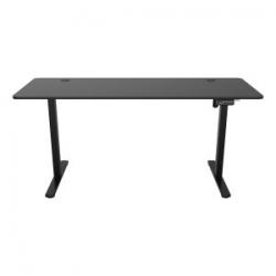 Mars Gaming MGD Ergo Pro Table, Electric Height Adjustment, 73-118 cm, Black Top, 160 x 60 cm, Steel Frame