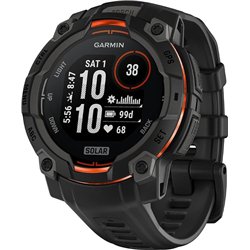 Garmin Instinct 3 45 mm Reloj Inteligente GPS Solar negro, con correa negra