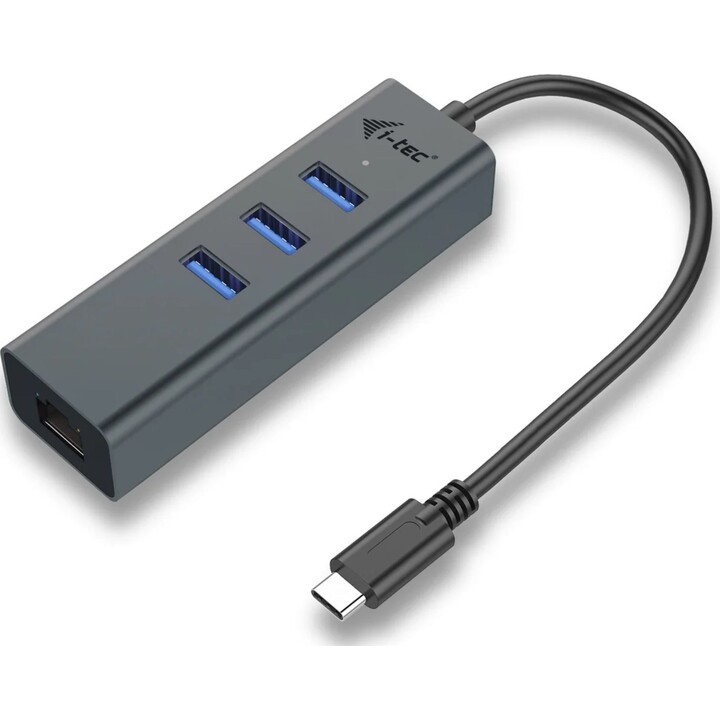 I-Tec USB-C 3xUSB 3.0 + Gigabit Ethernet Metall-Hub