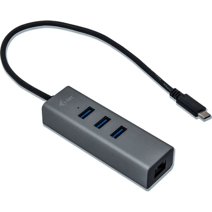 I-Tec USB-C 3xUSB 3.0 + Gigabit Ethernet Metall-Hub