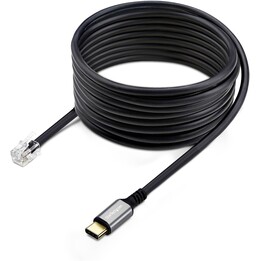 StarTech.com Adattatore da USB-C a RJ9 da 1,8m per telefono fisso o cuffie con cavo/wireless, utilizza l'hardware della linea es