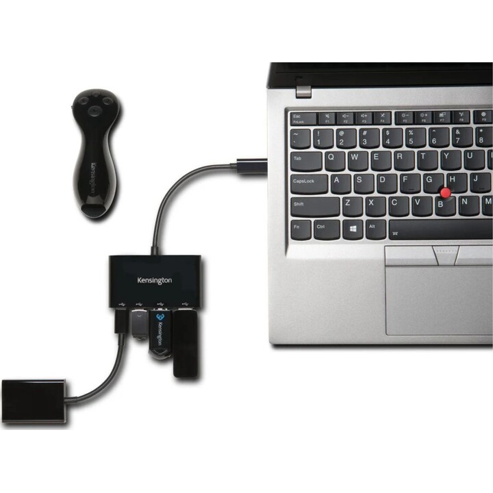 Hub Kensington X4 ports, 2x USB-A 3.2 Gen 1 (5 Gbit/s), 2x USB-C 3.2 Gen 1 (5 Gbit/s)