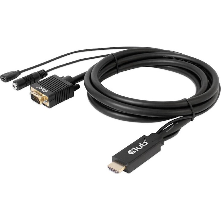 HDMI-auf-VGA-Kabel, 2 m/m/m, CAC-1712, Club3D
