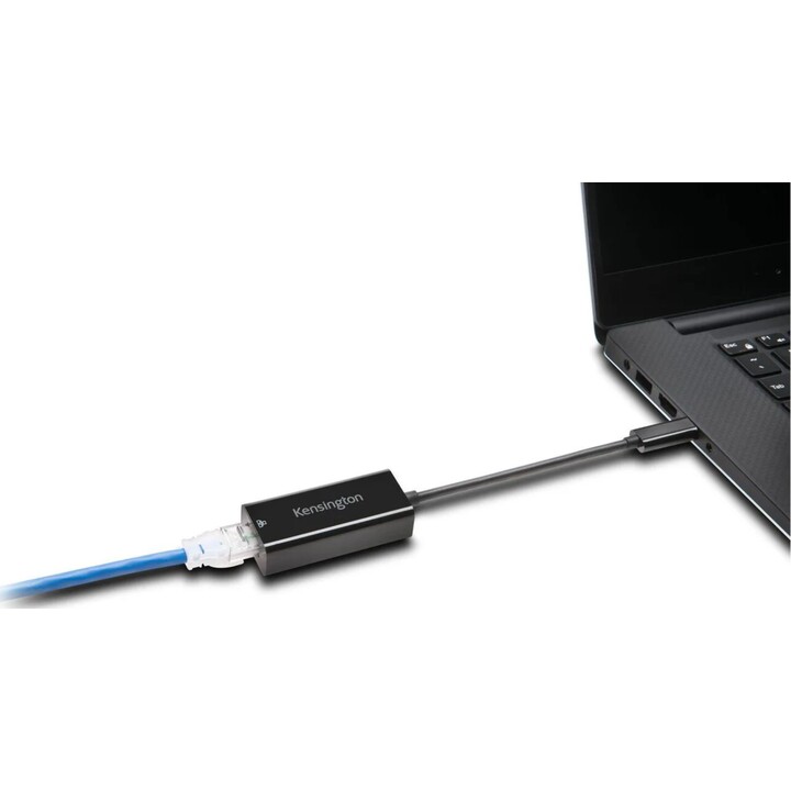 Adaptador de rede Kensington USB Type-C para Ethernet Ca1100e Preto K33475WW