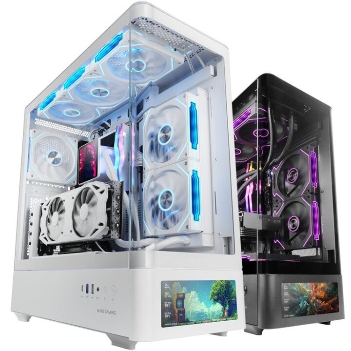 Mars Gaming MC-LCDPRO/ White Mid-Tower Gaming Case