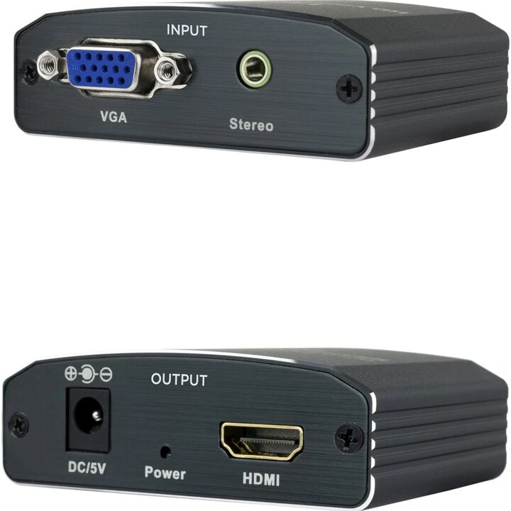 Nanocable 10.16.2101-BK convertitore SVGA+audio a HDMI nero